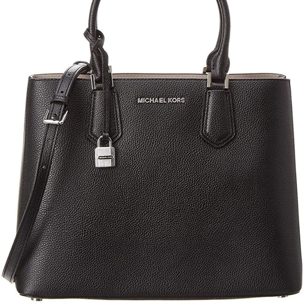 Michael Kors Adele Large Pebbled Leather Satchel